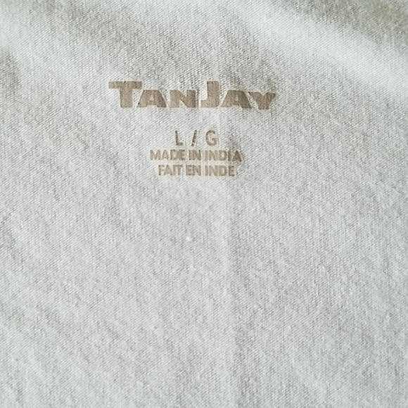 L TanJay, white tee, size L/G - Picture 5 of 5